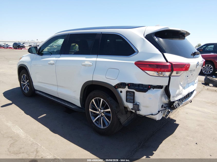 Vin: 5tdjzrfh0hs519411, lot: 45560996, toyota highlander xle 20173