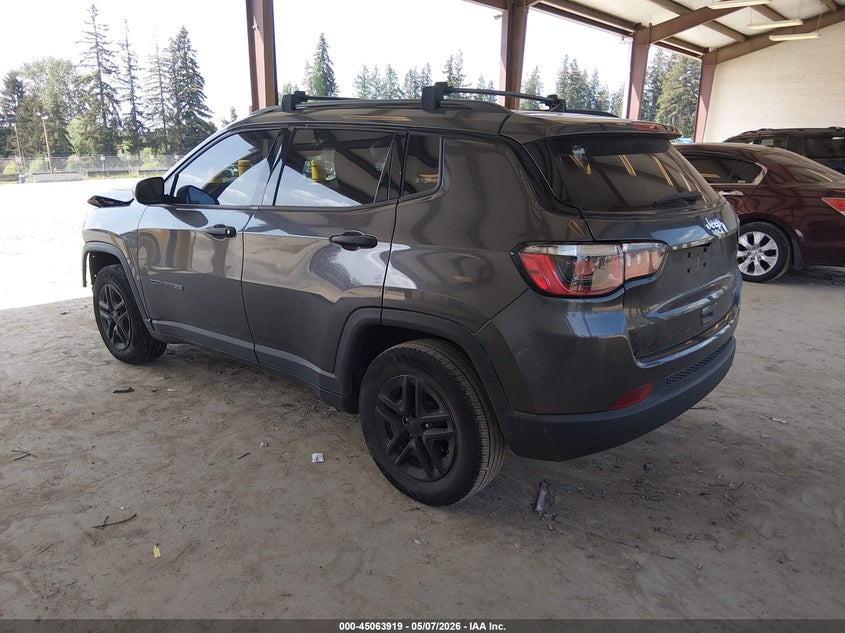 Vin: 3c4njcab8jt226537, lot: 45561464, jeep compass sport fwd 20183