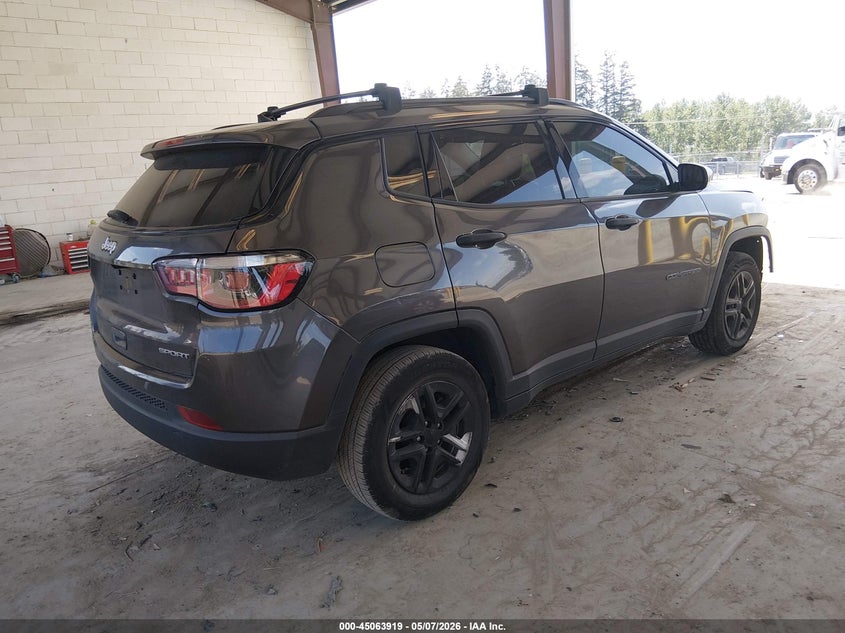 Vin: 3c4njcab8jt226537, lot: 45561464, jeep compass sport fwd 20184