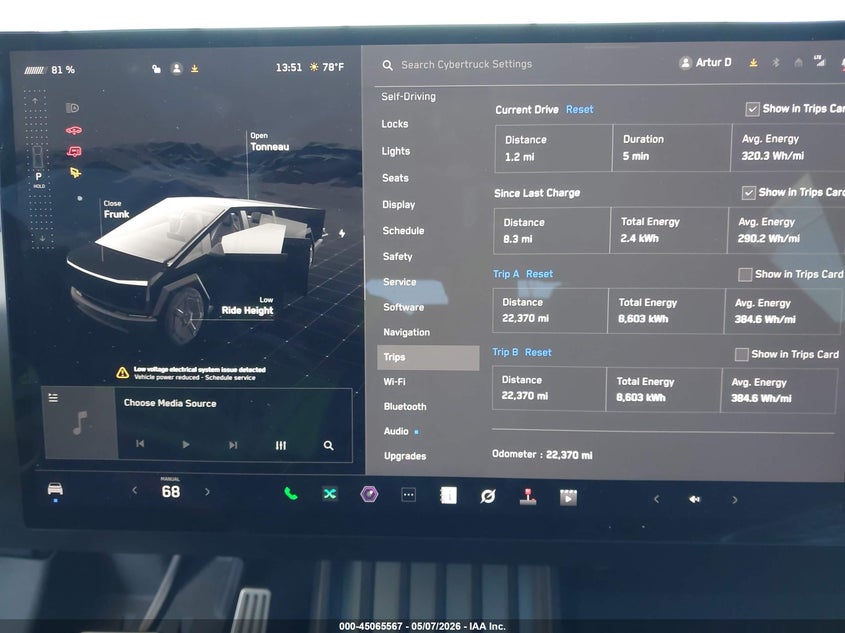 2024 Tesla Cybertruck All-Wheel Drive VIN: 7G2CEHED8RA023494 Lot: 45065567