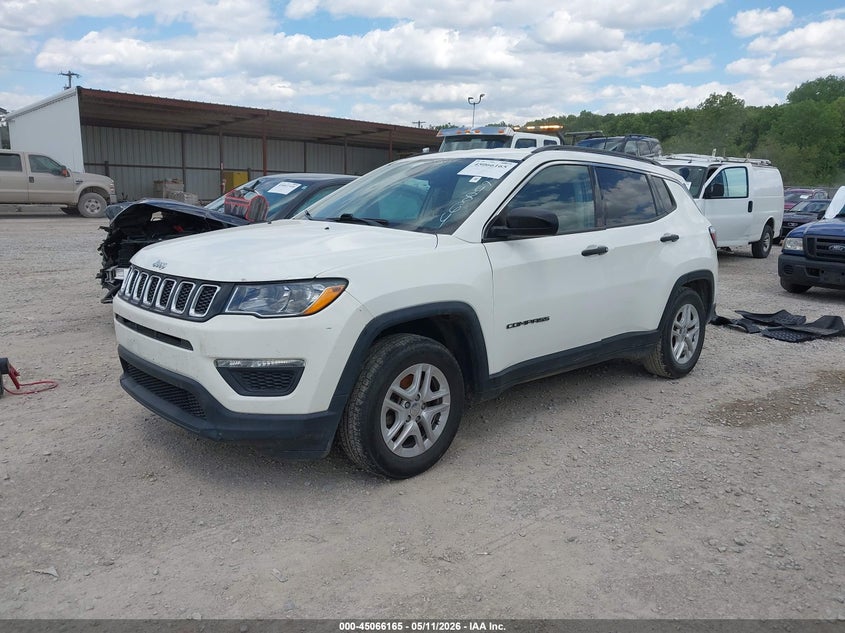 Vin: 3c4njcab2lt124864, lot: 45563710, jeep compass sport fwd 20202