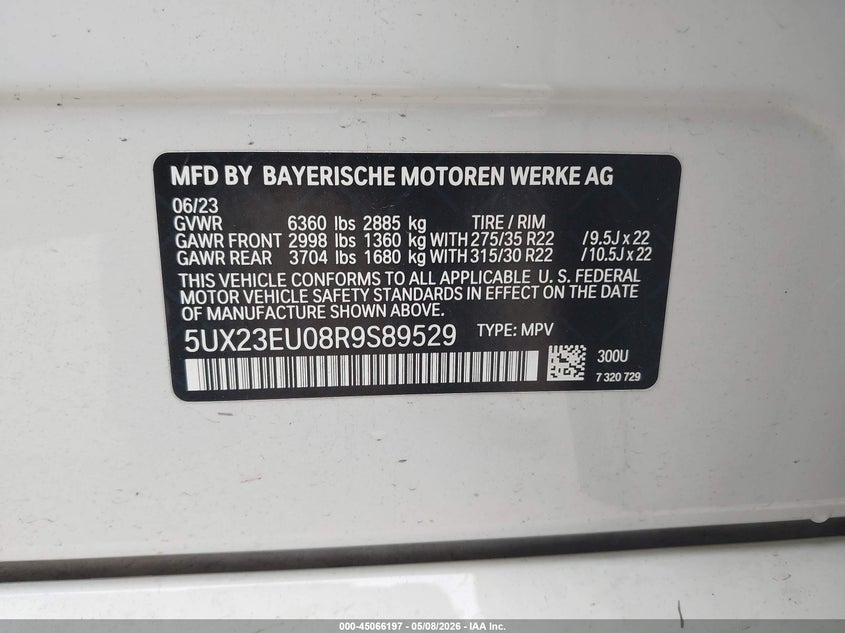 2024 BMW X5 VIN: 5UX23EU08R9S89529