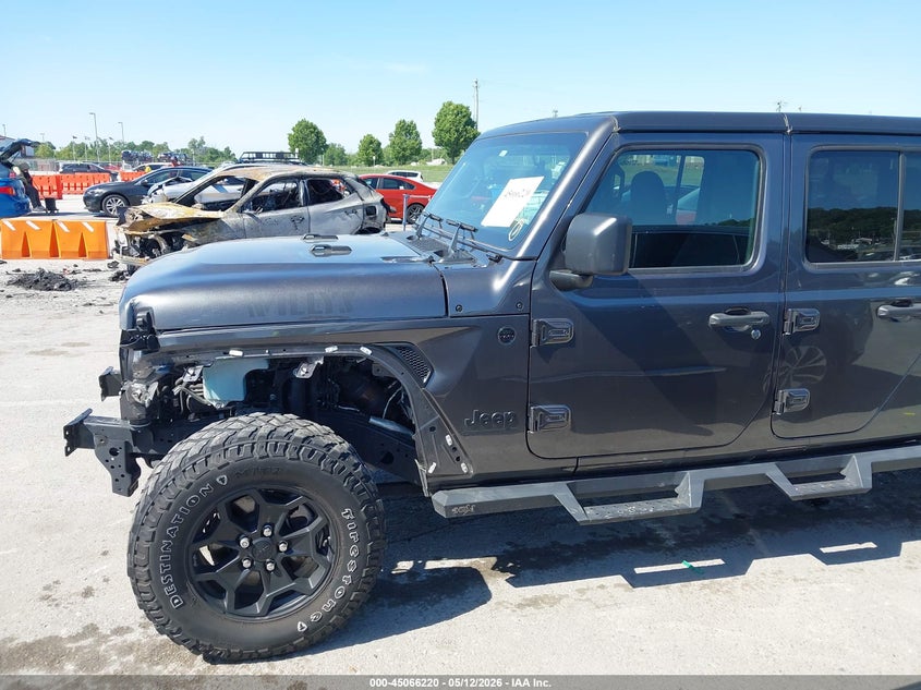 2021 Jeep Gladiator Willys 4X4 VIN: 1C6HJTAG6ML592304 Lot: 45066220