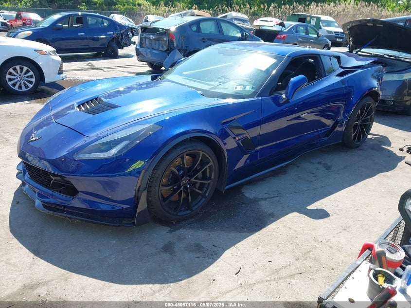 Vin: 1g1yy2d73h5100597, lot: 45564661, chevrolet corvette grand sport 20172