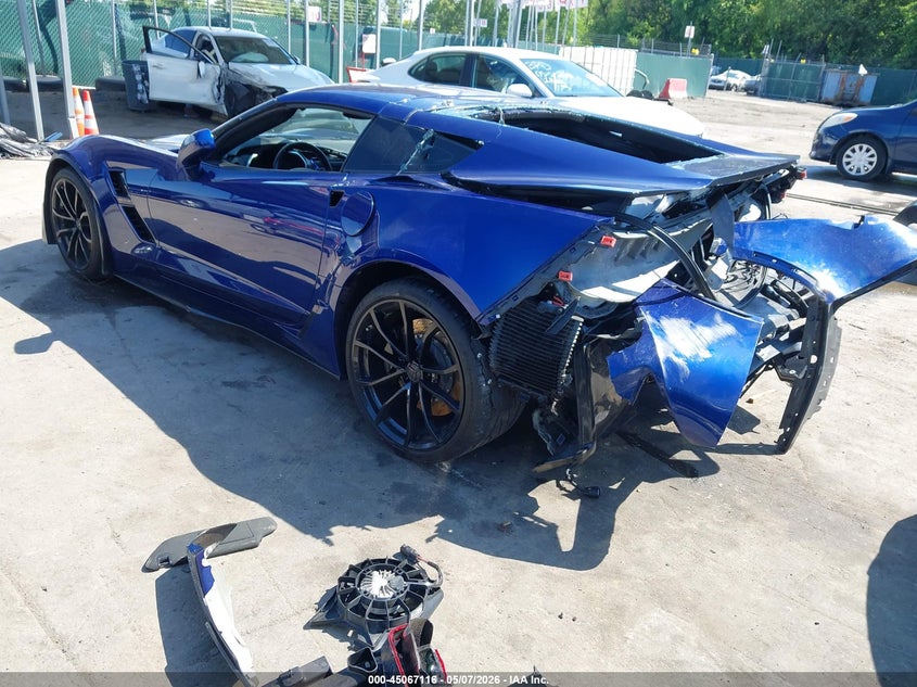 Vin: 1g1yy2d73h5100597, lot: 45564661, chevrolet corvette grand sport 20173