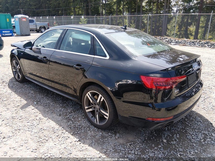 Vin: waulnaf44ha003100, lot: 45564912, audi a4 2.0t premium 20173