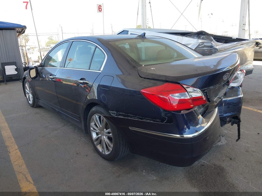2012 Hyundai Genesis 3.8 blue Lot 111045067416 Vin KMHGC4DD7CU155244
