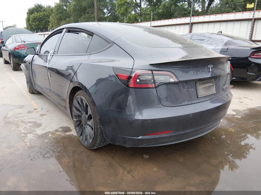 Vin: 5yj3e1ec8mf061160, lot: 45565191, tesla model 3 performance dual motor all-wheel drive 20213