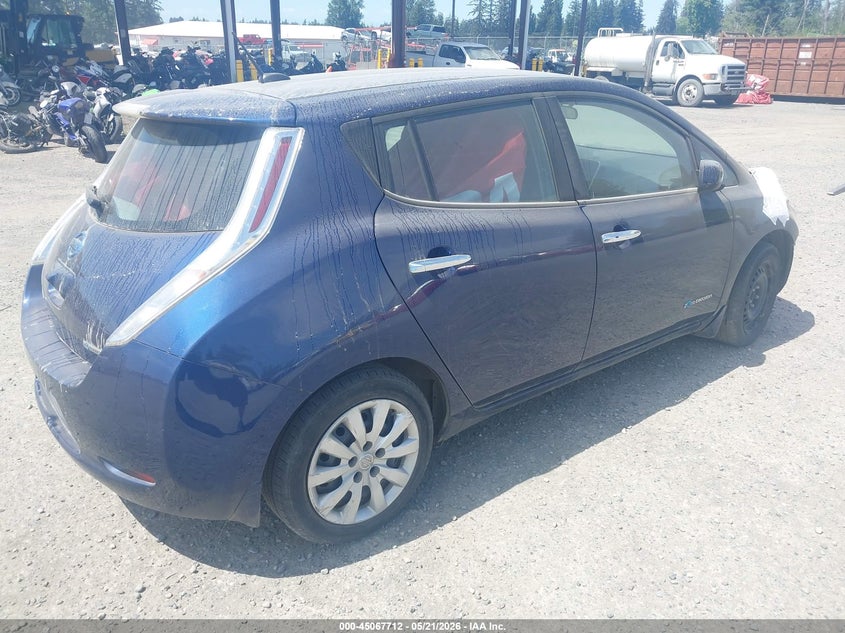Vin: 1n4bz0cp6hc310600, lot: 45565257, nissan leaf s 20174