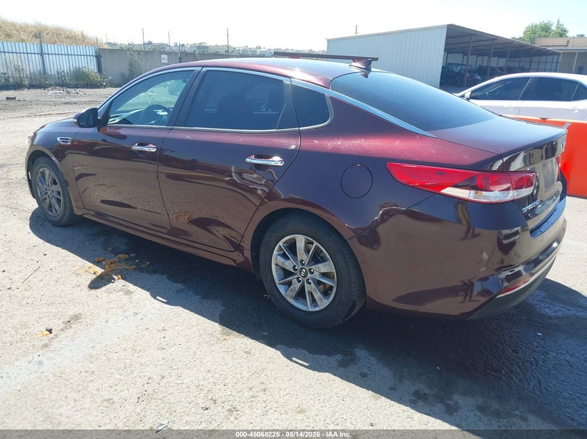 Vin: 5xxgt4l34jg239585, lot: 45565770, kia optima lx 20183