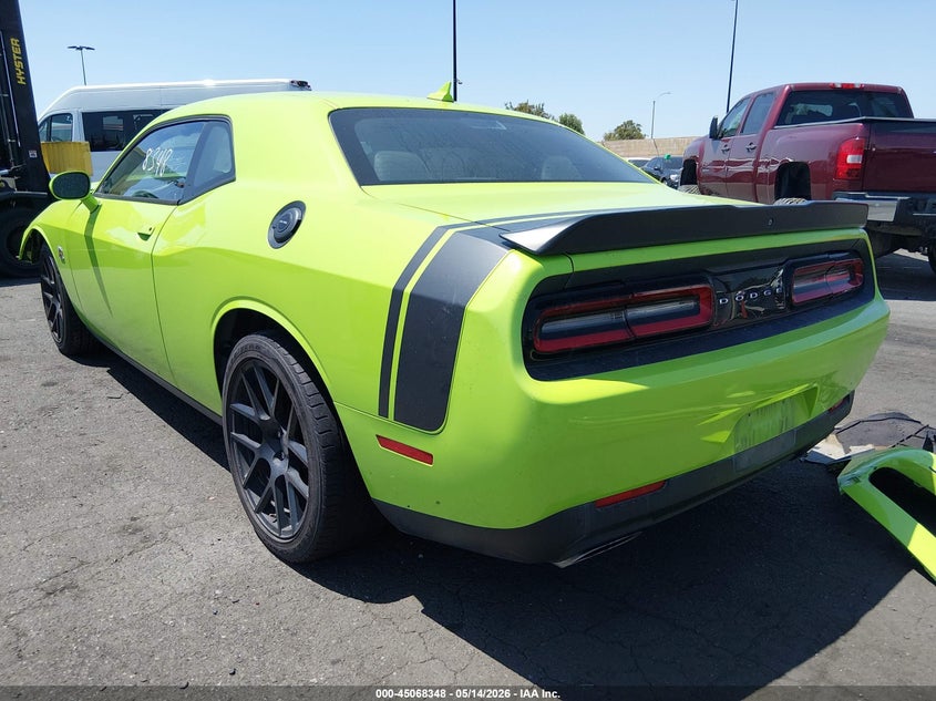 Vin: 2c3cdzfj2fh732287, lot: 45565893, dodge challenger r/t scat pack 20153
