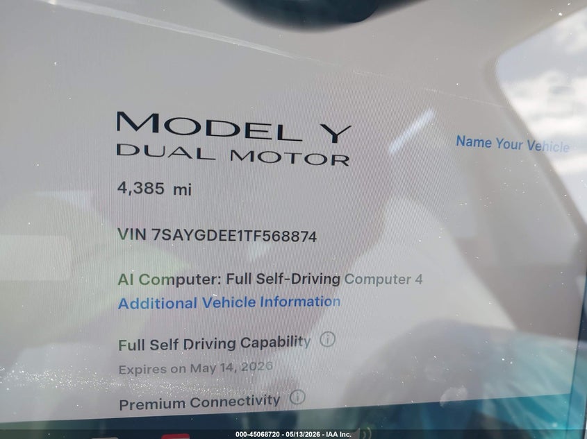2026 TESLA MODEL Y auction photo 7