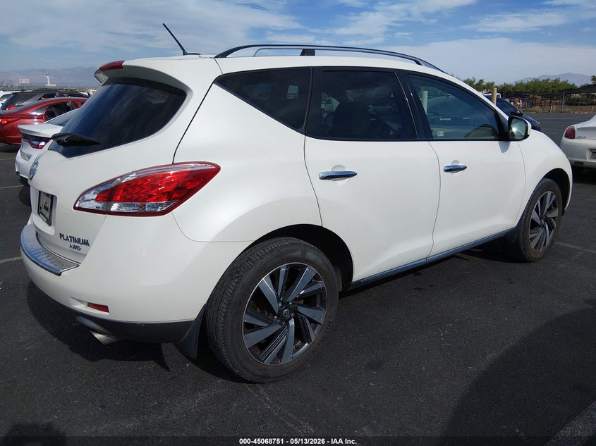 Vin: jn8az1mw2cw220101, lot: 45566296, nissan murano le 20124