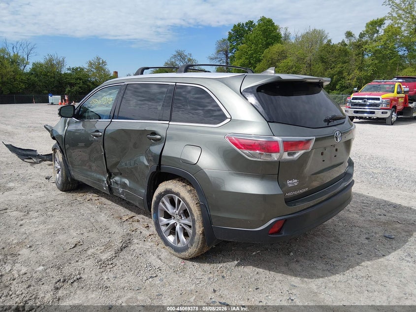 Vin: 5tdjkrfh3es045051, lot: 45566932, toyota highlander xle v6 20143