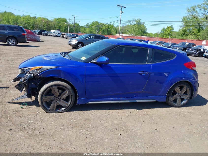 2014 Hyundai Veloster Turbo R-Spec VIN: KMHTC6AE3EU201050 Lot: 45069448