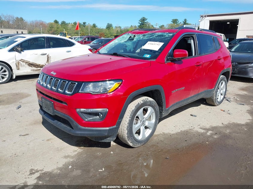 Vin: 3c4njdbb3jt435642, lot: 45567346, jeep compass latitude 4x4 20182