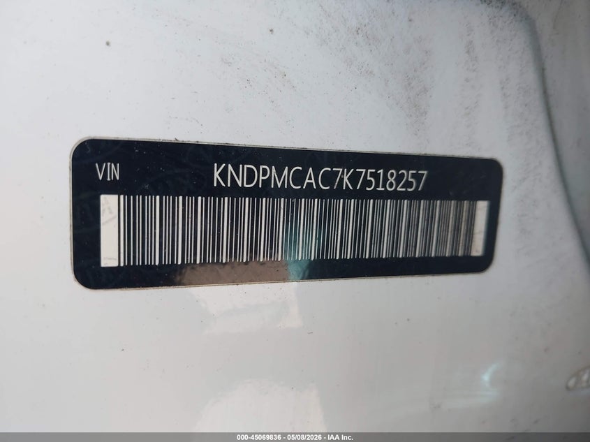 VIN KNDPMCAC7K7518257 2019 KIA SPORTAGE LX