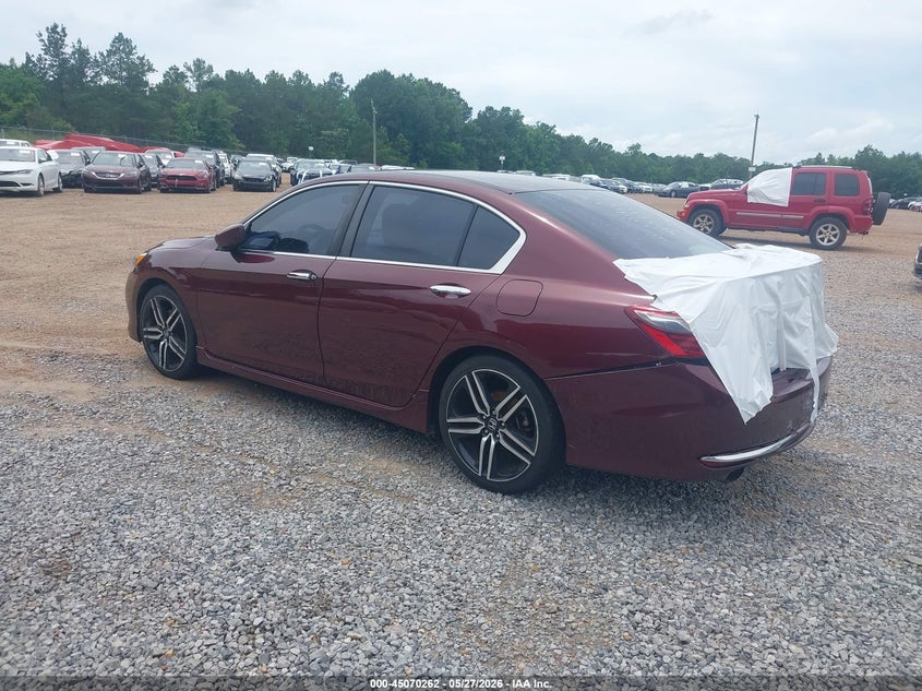 Vin: 1hgcr2f53ha300480, lot: 45567816, honda accord sport 20173