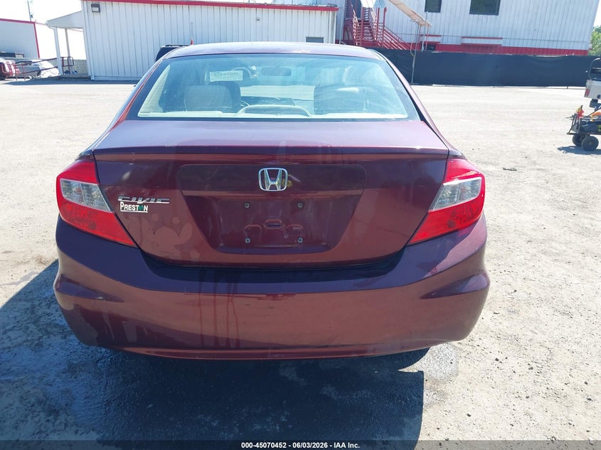 2012 Honda Civic 1.8 Lx brown Lot 111045070452 Vin 2HGFB2F57CH564930