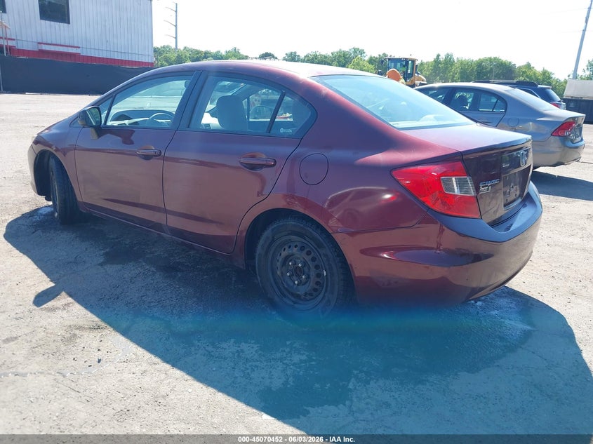 Vin: 2hgfb2f57ch564930, lot: 45568006, honda civic lx 20123