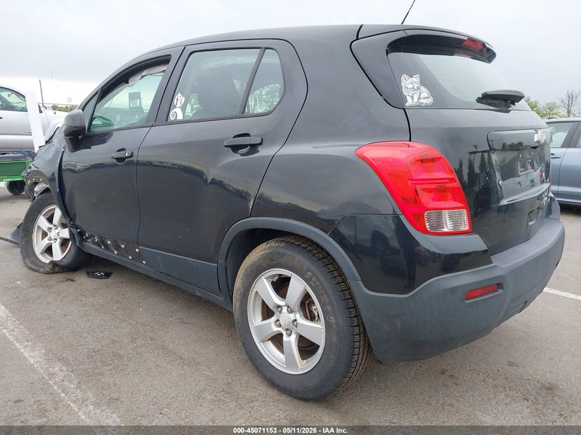 Vin: kl7cjnsb9gb734900, lot: 45568707, chevrolet trax 1ls 20163