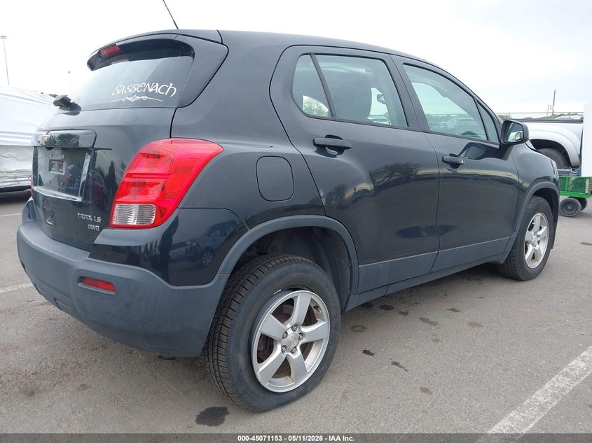 Vin: kl7cjnsb9gb734900, lot: 45568707, chevrolet trax 1ls 20164