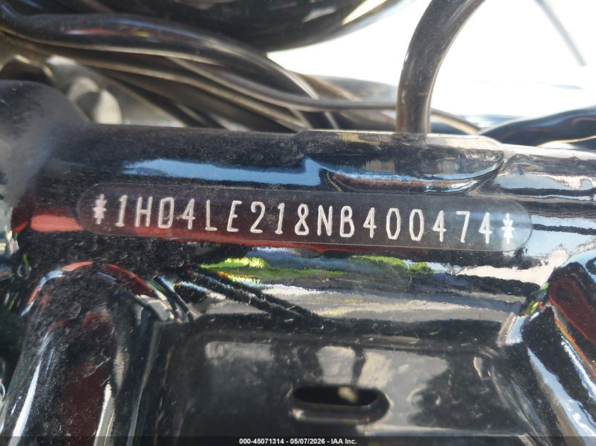 2022 Harley-Davidson Xl883 N VIN: 1HD4LE218NB400474 Lot: 45071314