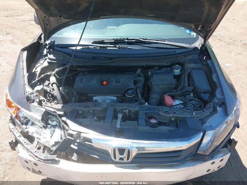 2012 Honda Civic 1.8 Ex-L grey Lot 111045071586 Vin 19XFB2F97CE044689