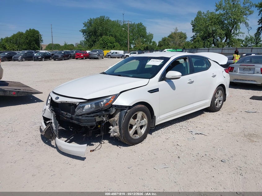Vin: knagm4a76f5544307, lot: 45569373, kia optima lx 20152