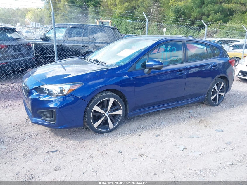 Vin: 4s3gtak62h3745565, lot: 45569527, subaru impreza 2.0i sport 20172