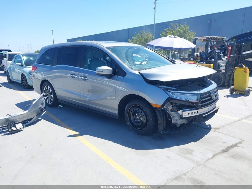 Vin: 5fnrl6h71mb019845, lot: 45570125, honda odyssey ex-l 20211