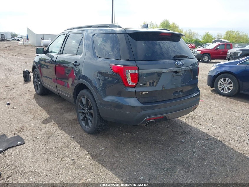 Vin: 1fm5k8d80hgb63678, lot: 45570314, ford explorer xlt 20173