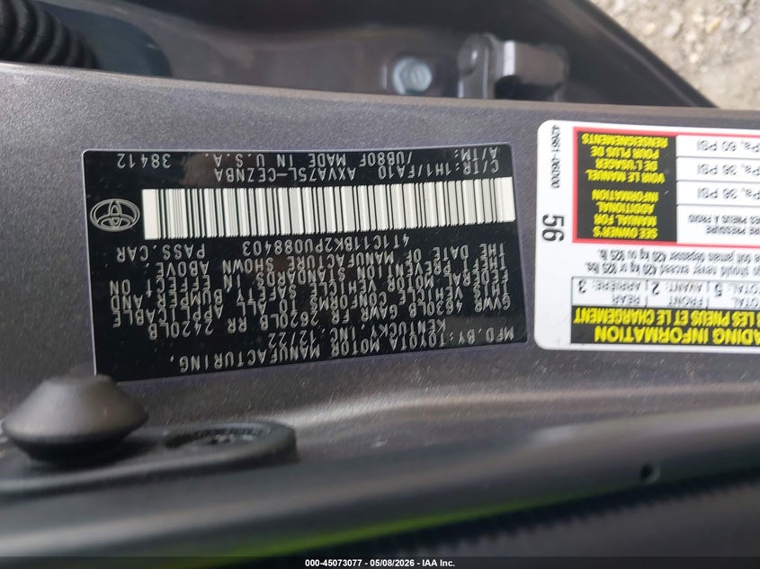 VIN 4T1C11BK2PU088403 2023 TOYOTA CAMRY LE