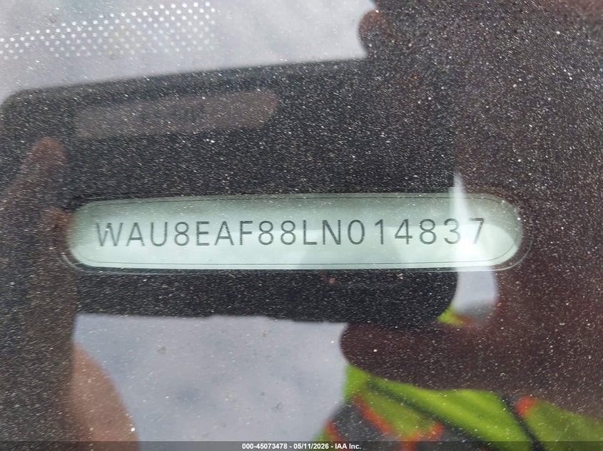 2020 Audi A8 L 60 Tfsi Quattro Tiptronic VIN: WAU8EAF88LN014837 Lot: 45073478