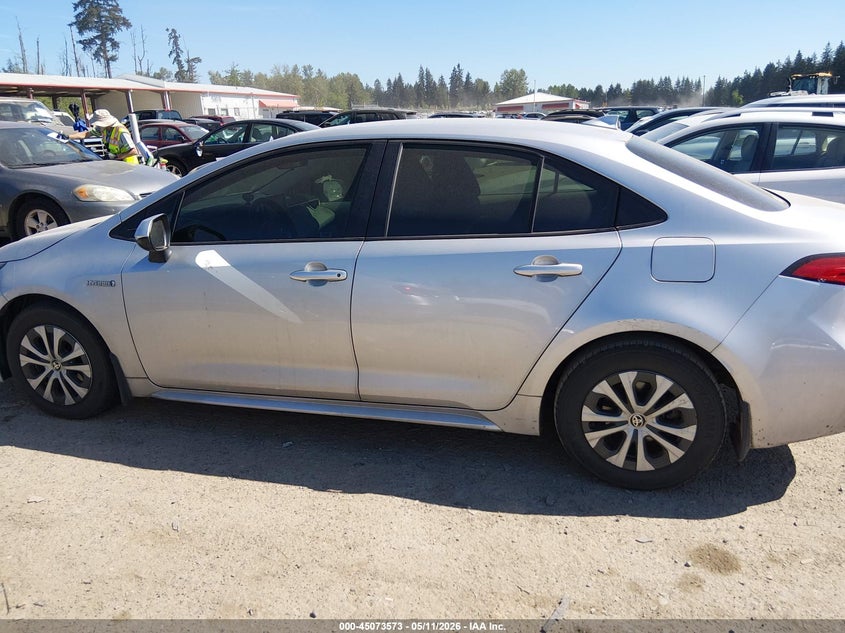 VIN JTDEAMDEXMJ006842 2021 TOYOTA COROLLA HYBRID LE