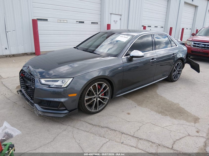 Vin: waub4af40ja134724, lot: 45571160, audi s4 3.0t premium plus 20182