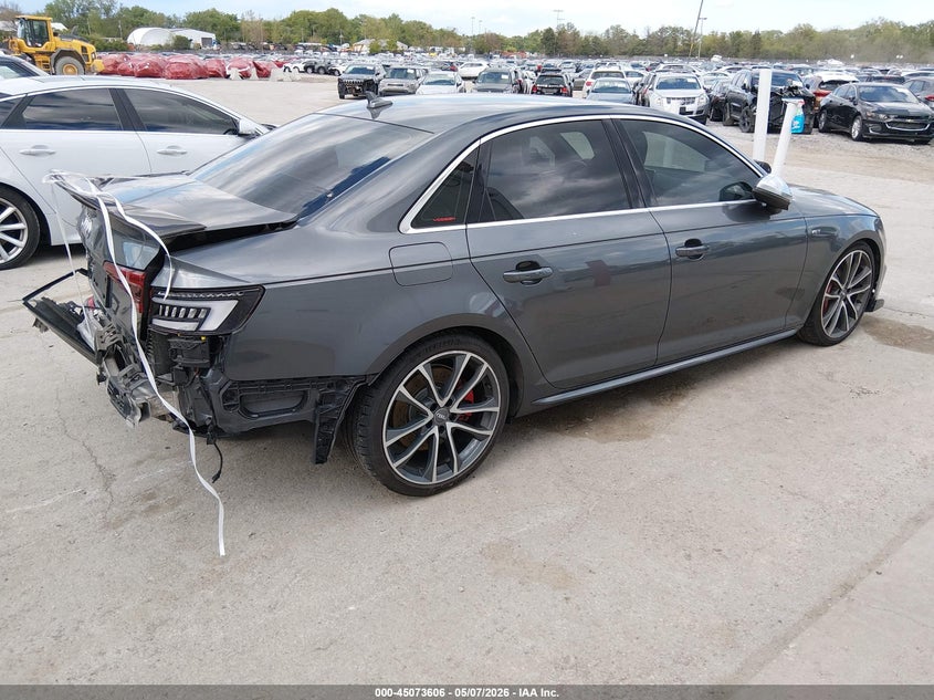 Vin: waub4af40ja134724, lot: 45571160, audi s4 3.0t premium plus 20184