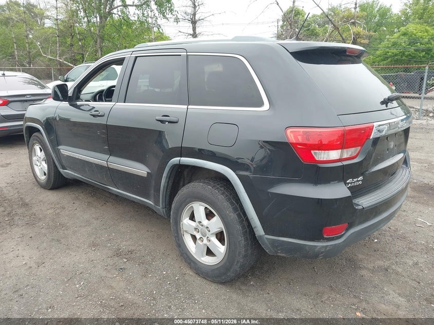 2012 Jeep Grand cherokee 3.6 Laredo black Lot 111045073748 Vin 1C4RJFAG4CC134595
