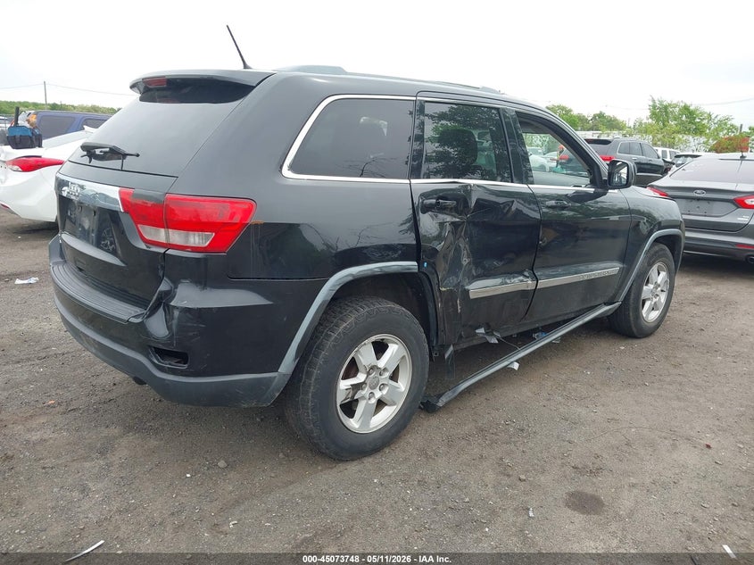 2012 Jeep Grand cherokee 3.6 Laredo black Lot 111045073748 Vin 1C4RJFAG4CC134595