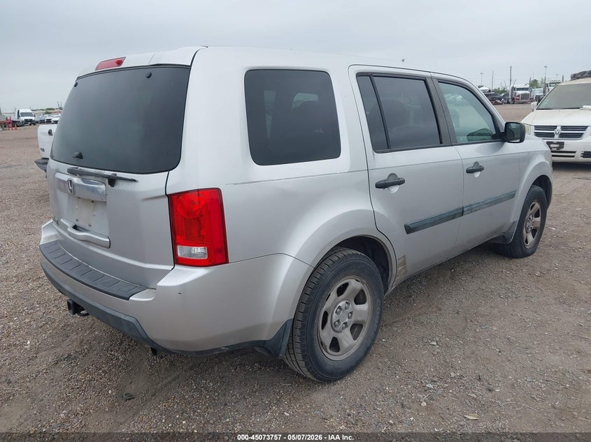 5FNYF3H20BB057358 2011 Honda Pilot 3.5 Lx silver