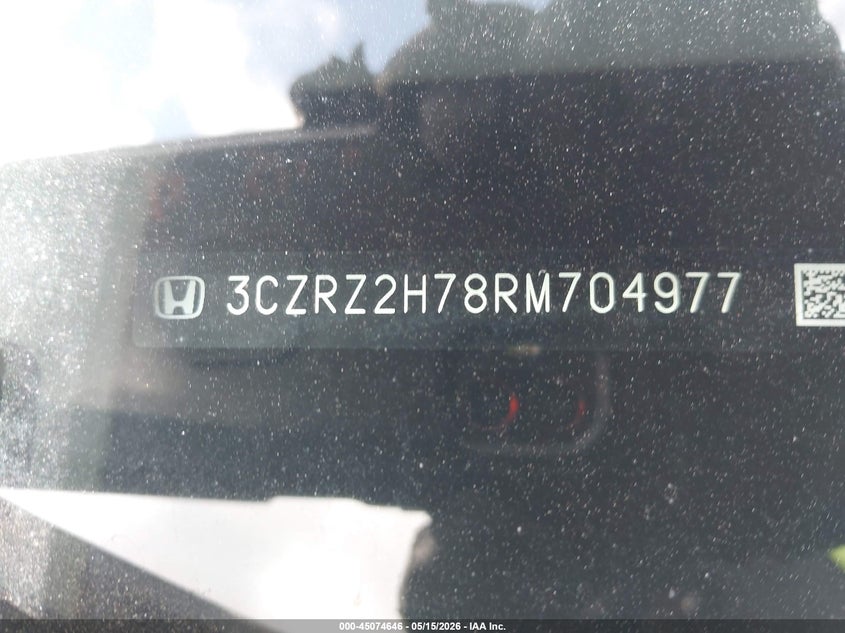 VIN 3CZRZ2H78RM704977 2024 HONDA HR-V AWD EX-L/AWD EX-L W/O BSI