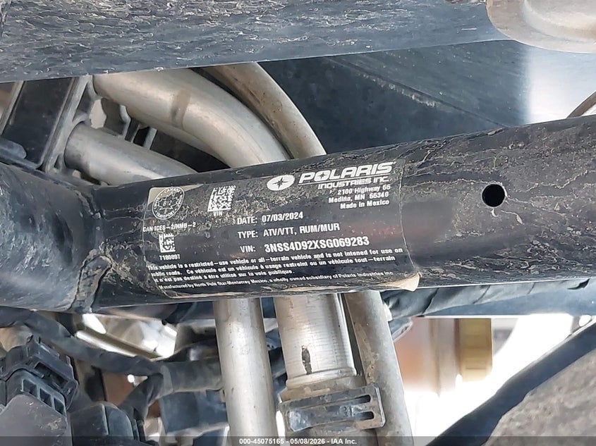 2025 Polaris Rzr Pro S 4 Ultimate VIN: 3NSS4D92XSG069283 Lot: 45075165