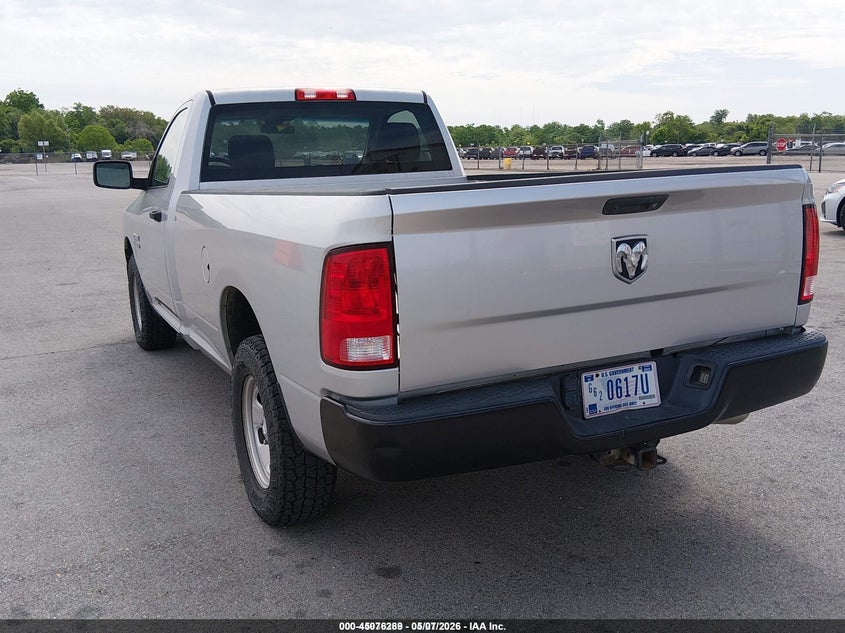 Vin: 3c6jr7dg9hg675385, lot: 45573843, ram 1500 tradesman  4x4 8' box 20173