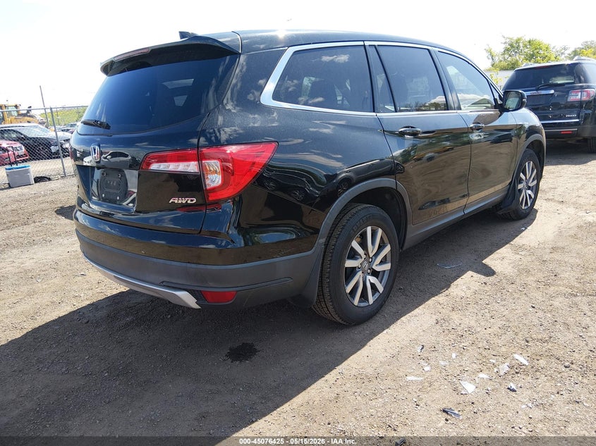 Vin: 5fnyf6h57kb024692, lot: 45573979, honda pilot ex-l 20194