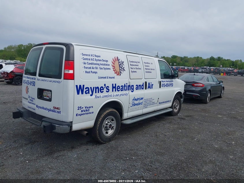 Vin: 1gtw7afg6l1168188, lot: 45574246, gmc savana cargo rwd 2500 regular wheelbase work van 20204