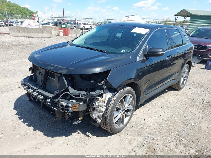 Vin: 2fmpk4k86fbc19695, lot: 45575082, ford edge titanium 20152