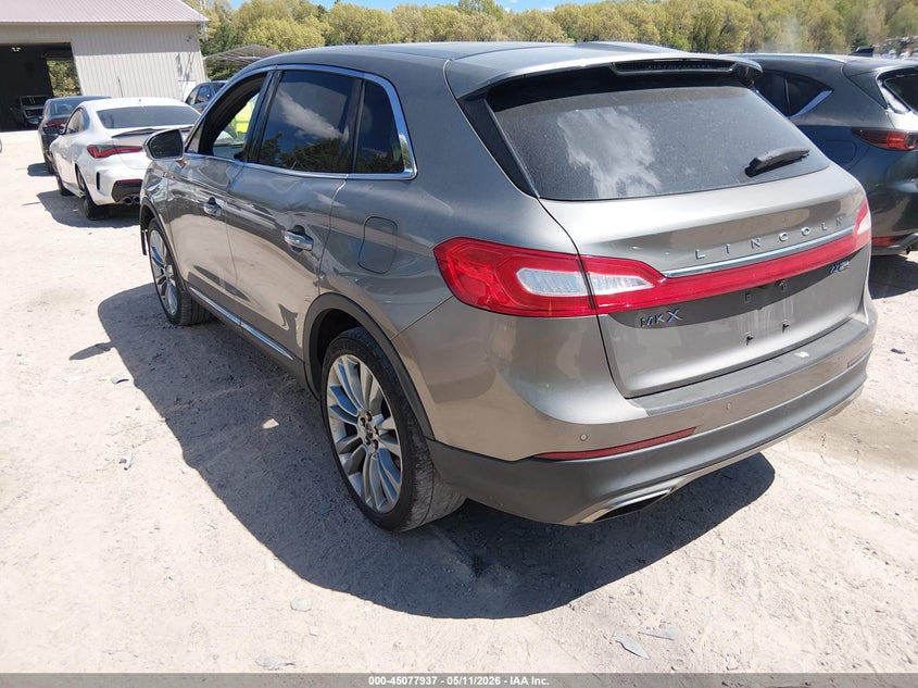 Vin: 2lmtj8lp5gbl66708, lot: 45575490, lincoln mkx reserve 20163