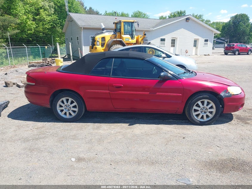 2002 Chrysler Sebring VIN: IC3EL75RI2N323822 Lot: 45078363