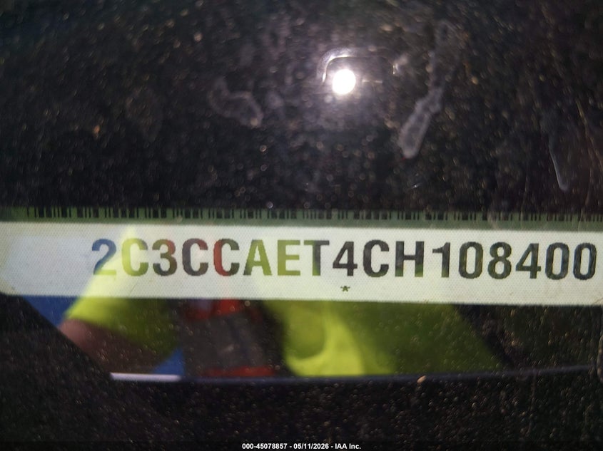 2012 Chrysler 300C VIN: 2C3CCAET4CH108400 Lot: 45078857