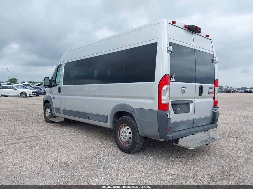 Vin: 3c7wrvpg8je154726, lot: 45576421, ram promaster 2500 window van high roof 159 wb 20183